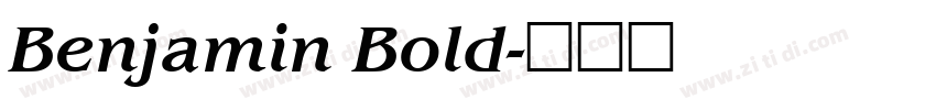 Benjamin Bold字体转换